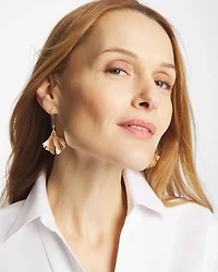 Ginkgo Leaf Fishwire Earrings