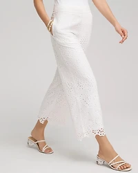 Eyelet Lace Cropped Pants