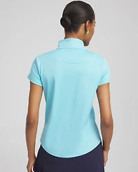 Zenergy® UPF Mockneck Short-Sleeve Top