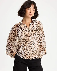 Georgette Animal Print Blouse