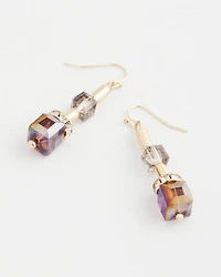 Art Deco Geo Glass Bead Earrings