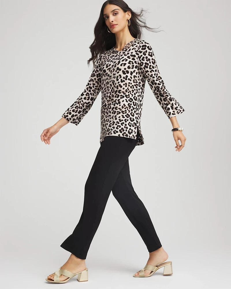 Travelers™ Animal-Print Lattice Top