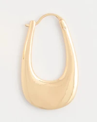 Goldtone Front To Back Hoop Earrings