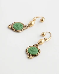 Green Drop Earrings