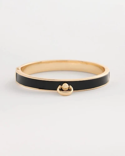 Mixed Metal Epoxy Hinge Bangle