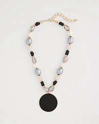Pink Art Deco Pendant Necklace