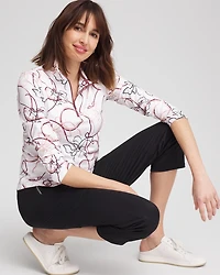 Zenergy® UPF Floral Half-Zip Top