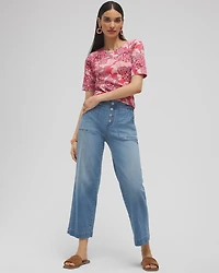 Floral Everyday Elbow Sleeve Tee