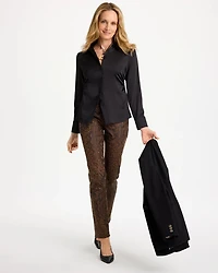Satin Twill Collared Shirt