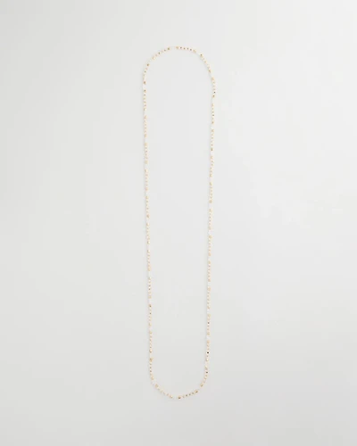 Sea Foam Long Single-Strand Necklace