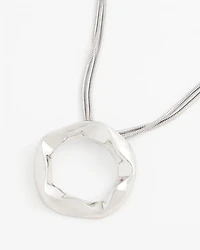 Multi-Strand Circle Pendant Necklace