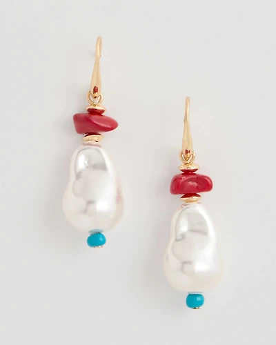 Beaded Linear Drop Earrings
