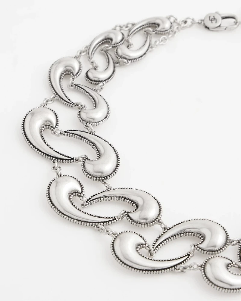 Modern Waves Collar Necklace