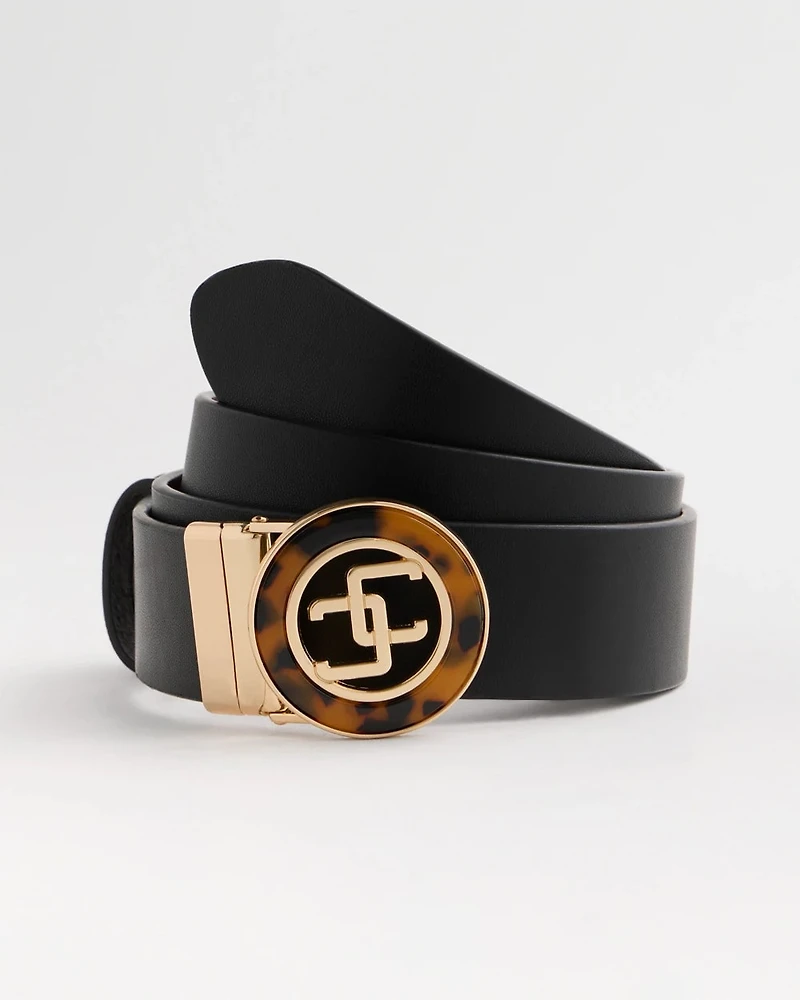 Reversible Tortoise Buckle Trouser Belt