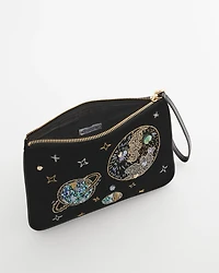 Planets & Stars Velvet Pouch Wristlet