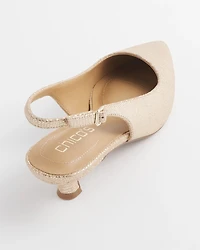 Celeste Reptile Slingback Heels