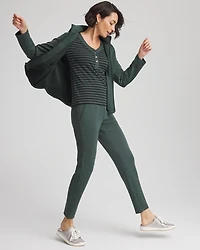 Zenergy® Ribbed Striped Henley Tee