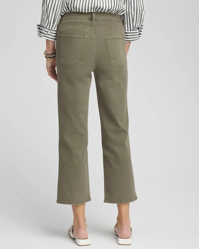 High Rise Straight Cropped Denim