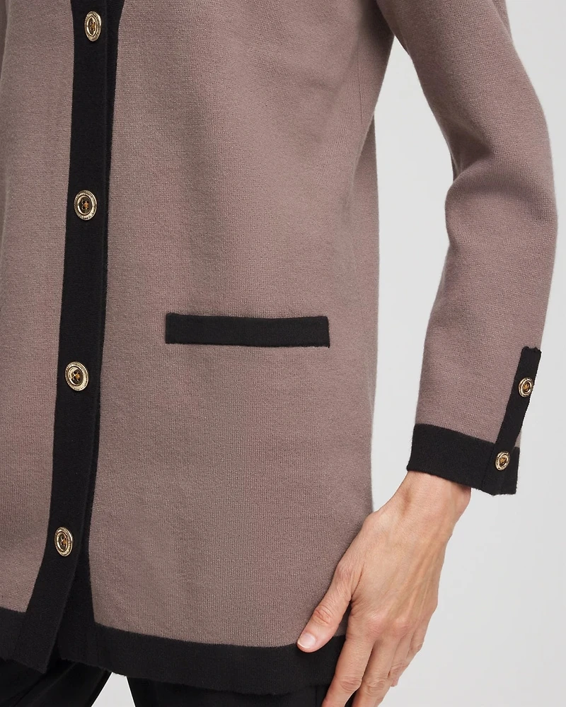 Travelers™ Tipped Button-Down Cardigan
