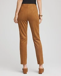 Faux Suede Juliet Slim Ankle Pants