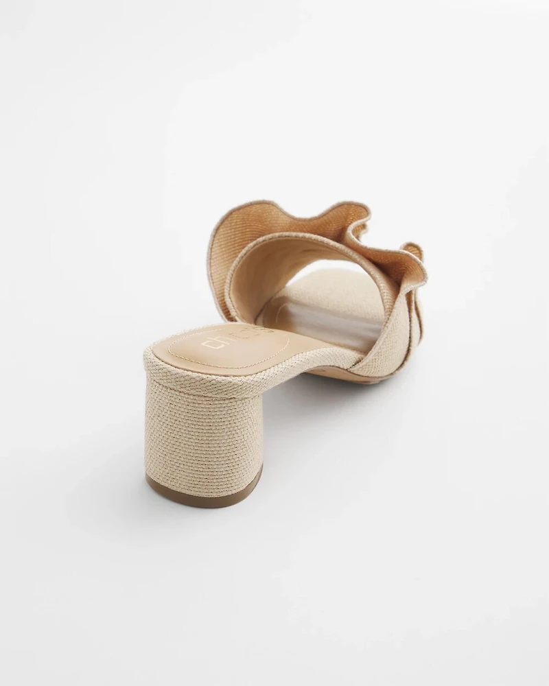 Raffia Ruffle Heels