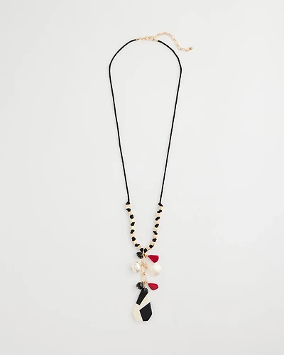 Corded Short Pendant Necklace