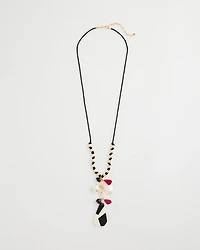 Corded Short Pendant Necklace