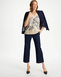 Knit Sequin Elbow Tee