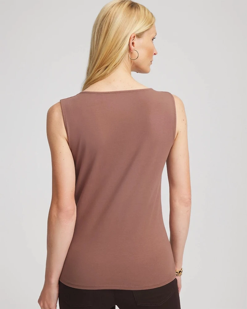 Jersey Knit Square-Neck Tank
