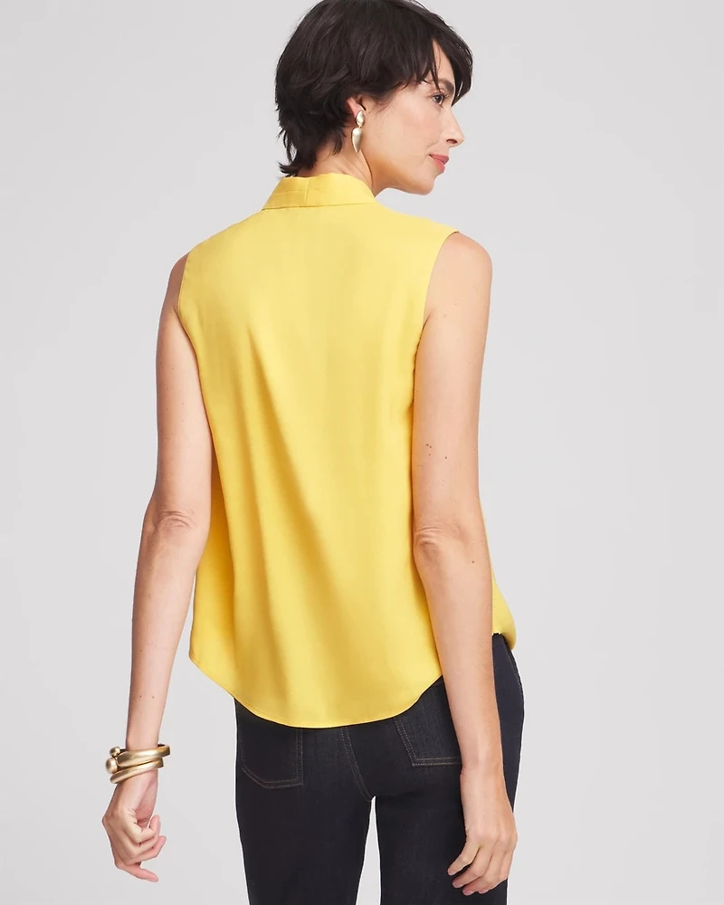 Matte Satin Pleated Top