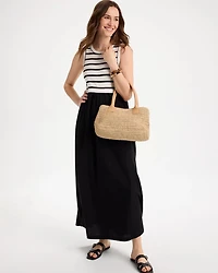 Poplin Cotton Rib Mix Dress