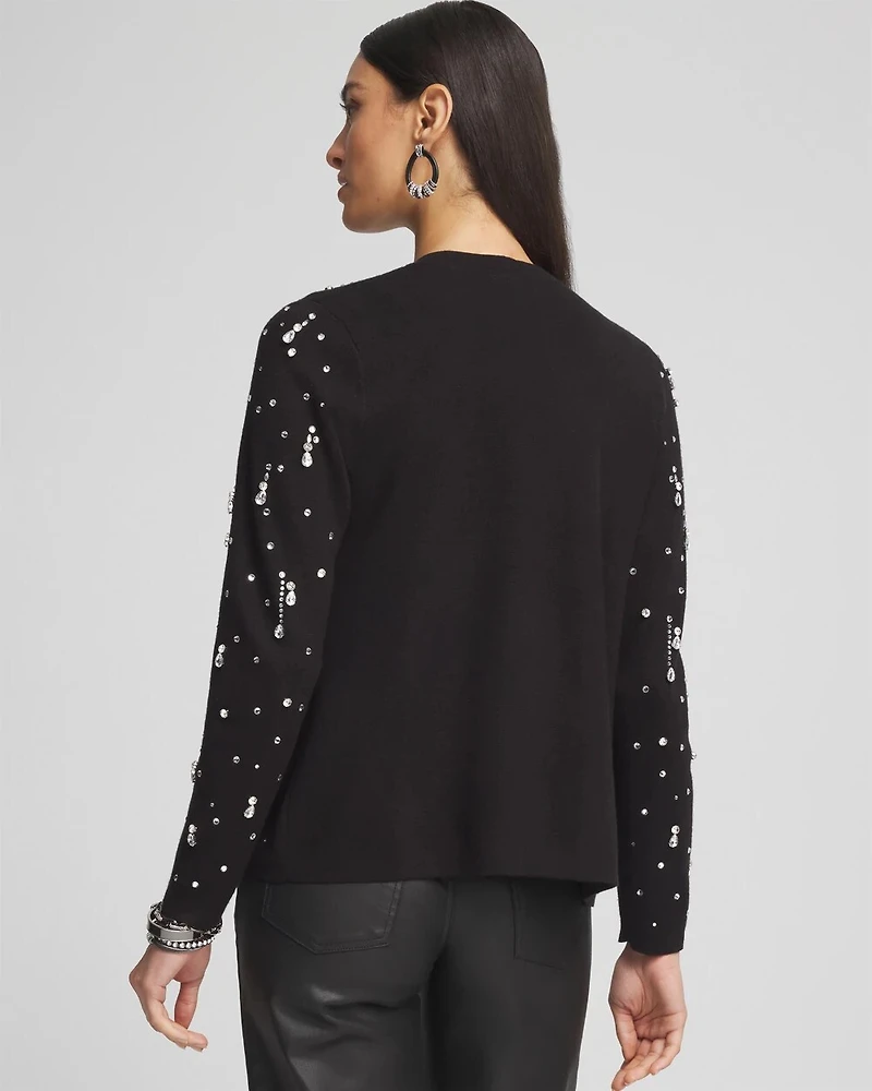 Embellished Long-sleeve Cardigan