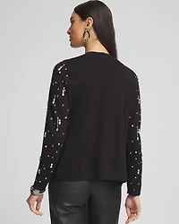 Embellished Long-sleeve Cardigan