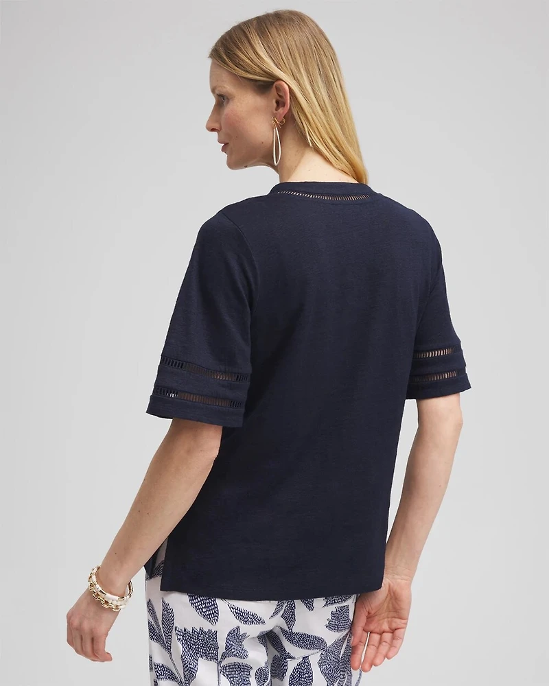 Linen Ladder Lace Tee
