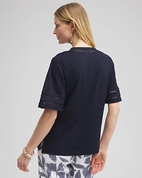 Linen Ladder Lace Tee