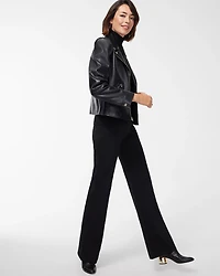 Ponte Pull-on Wide Leg Trouser Pants