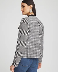 Mixed Tweed Fringe Jacket