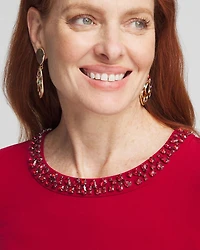 Petite Rhinestone Embellished Maxi Dress