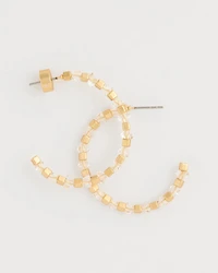 Sea Foam Hoop Earrings