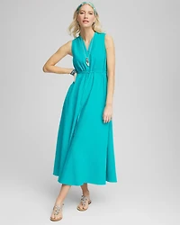 Petite Sleeveless Gauze Maxi Dress