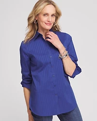 No Iron™ Cool Stripe Jacquard Shirt