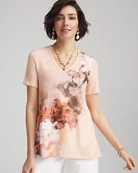 Butterfly Slub V-Neck Tee