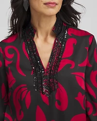 Embellished Neck Kurta Top