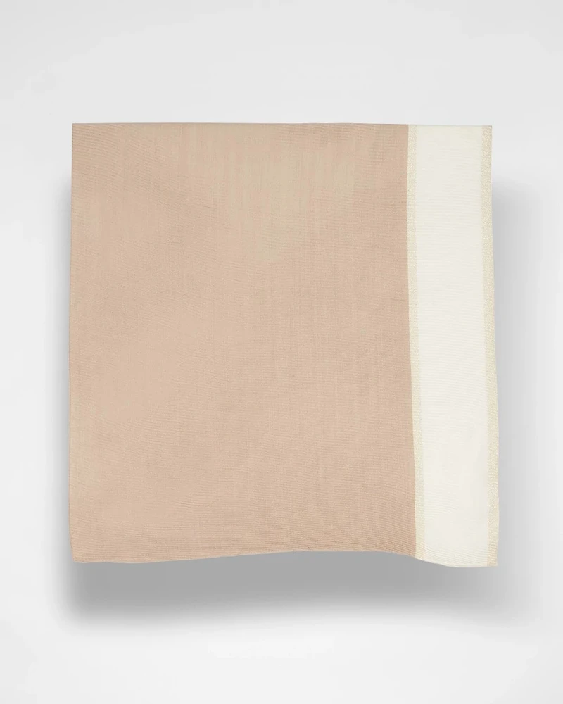 Ombre Pleated Oblong Scarf