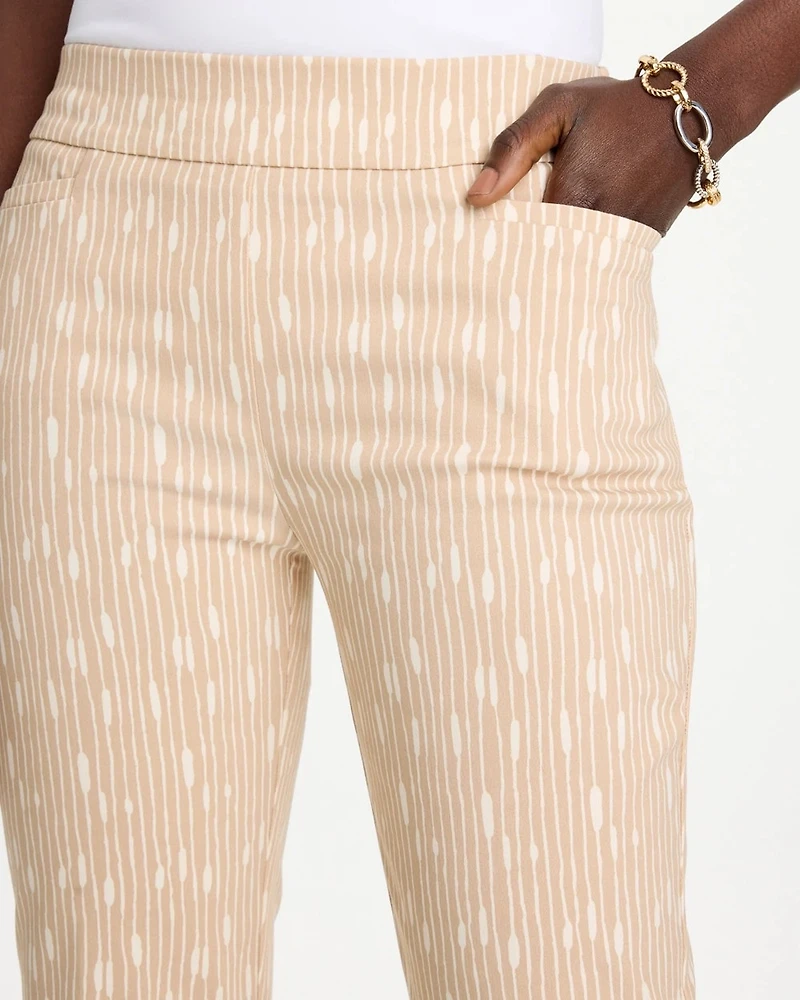 Striped Brigitte™ Slim Pull-On Ankle Pants