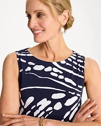 Jersey Knit Printed Shift Dress