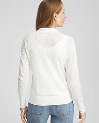Collared V-Neck Pullover Sweater