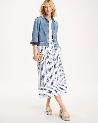 Palermo Striped Tie-Front Skirt
