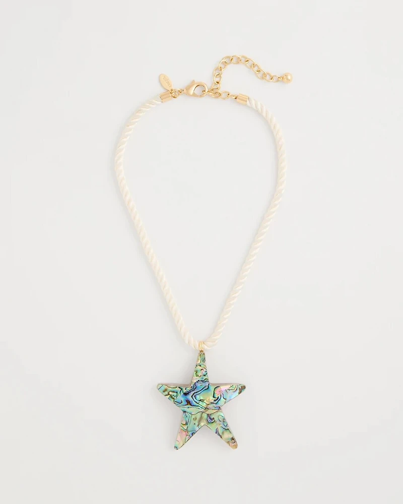 Abalone Shell Star Pendant Necklace