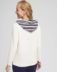 Zenergy® Double-Knit Stripe Hood Tunic